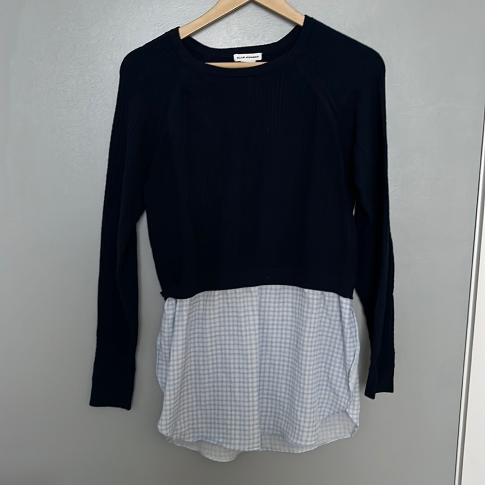 Club Monaco mock shirt under sweater